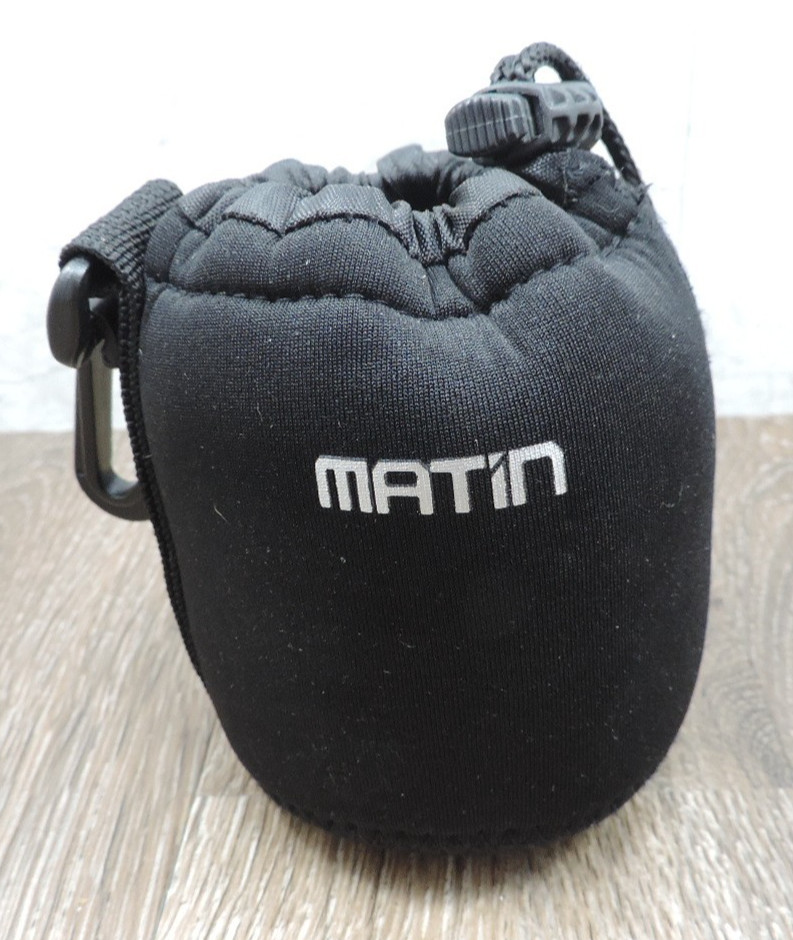 Matin Black Neoprene Camera Lens Pouch 3" Dia x 4" Tall