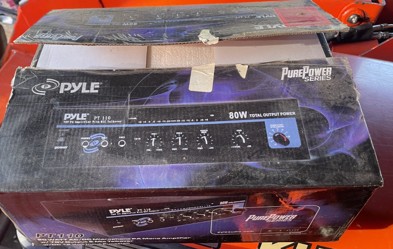 Pyle 80 Watt AC/DC Microphone PA Mono Amplifier with USB/SD/FM/BT