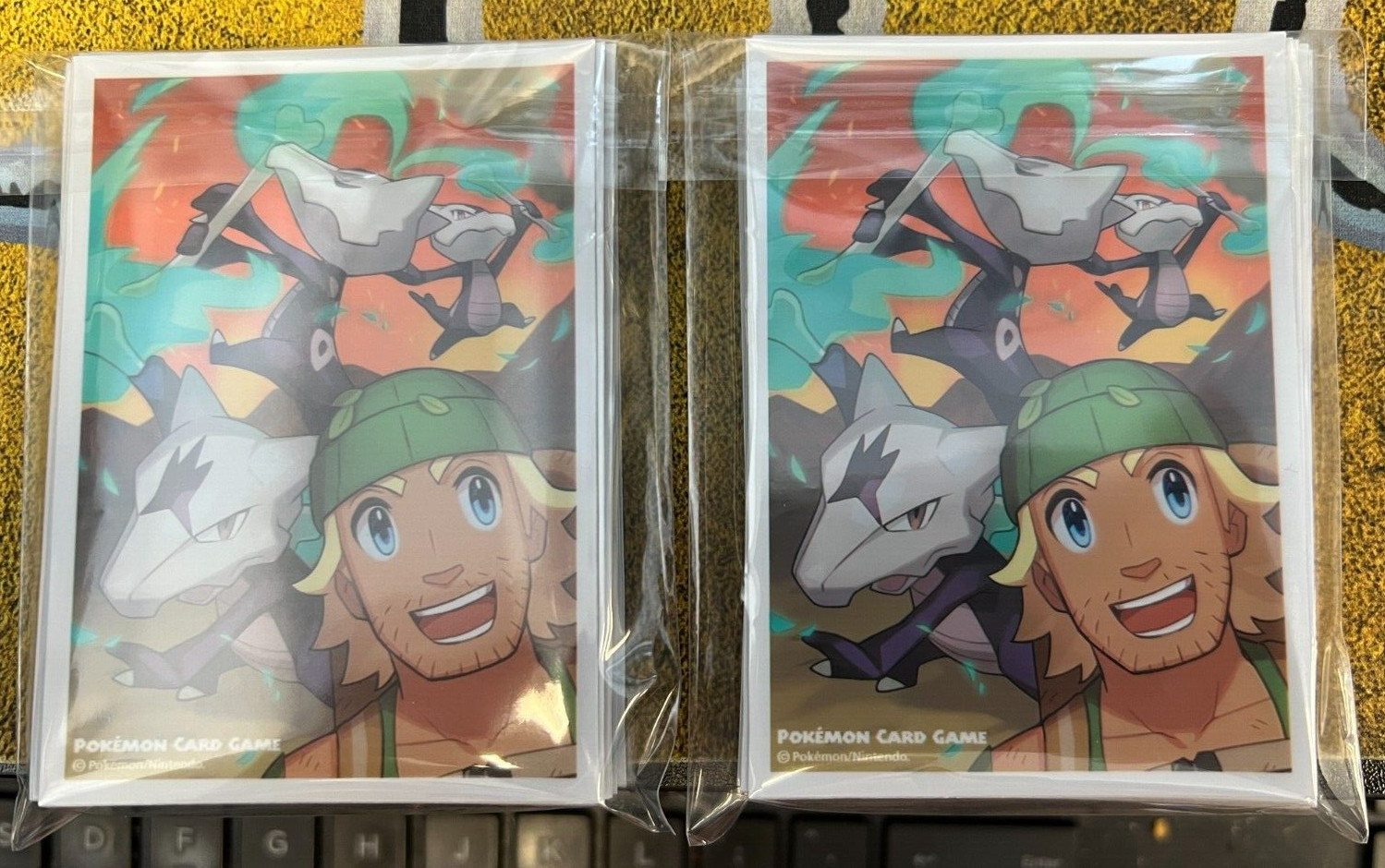 Pokemon 64 ct Hiker & Alolan Marowak 2017 Card Gym Rewards Sleeves!!
