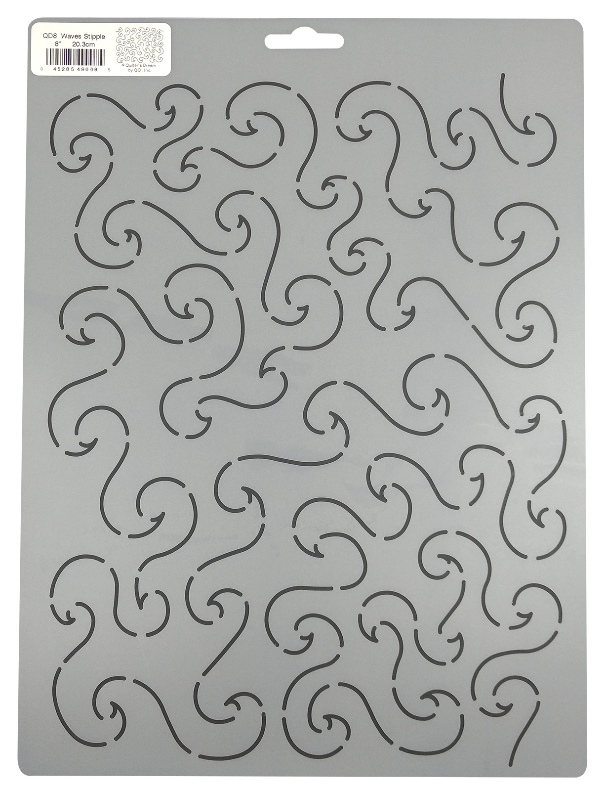 Quilting Stencil Wave Background Quilt Patterns 8" Ocean Waves Stipple Template