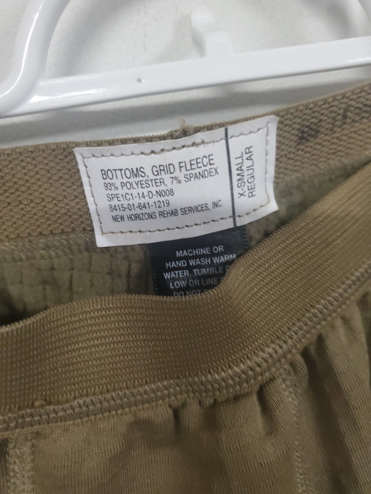Level 2 Cold Weather Bottoms Grid Waffle Fleece pants x small regular