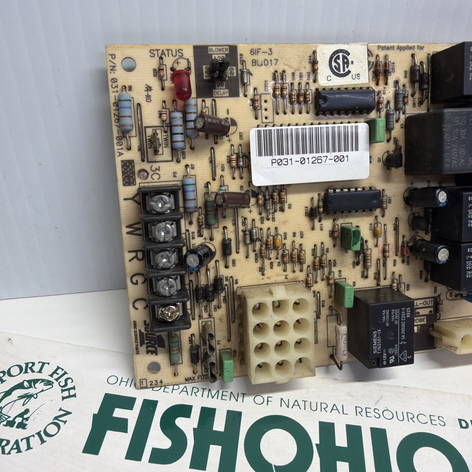 COLEMAN 031-01267-001 CONTROL BOARD