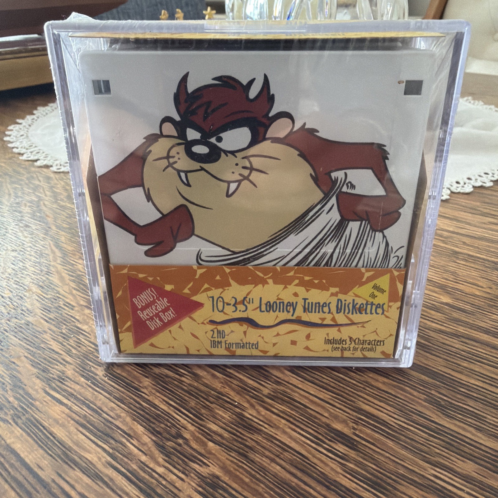 NEW Vintage Fellowes Looney Tunes 10-Diskette Pack 3.5" Tasmania Devil (1996)