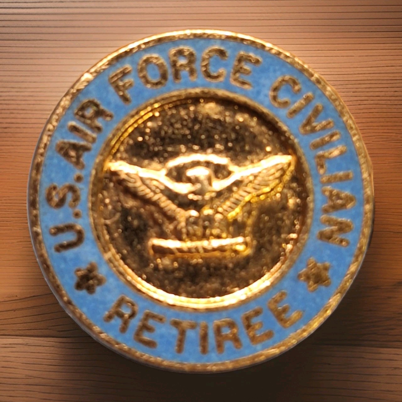 UNITED STATES AIR FORCE CIVILIAN RETIREE LAPEL PIN