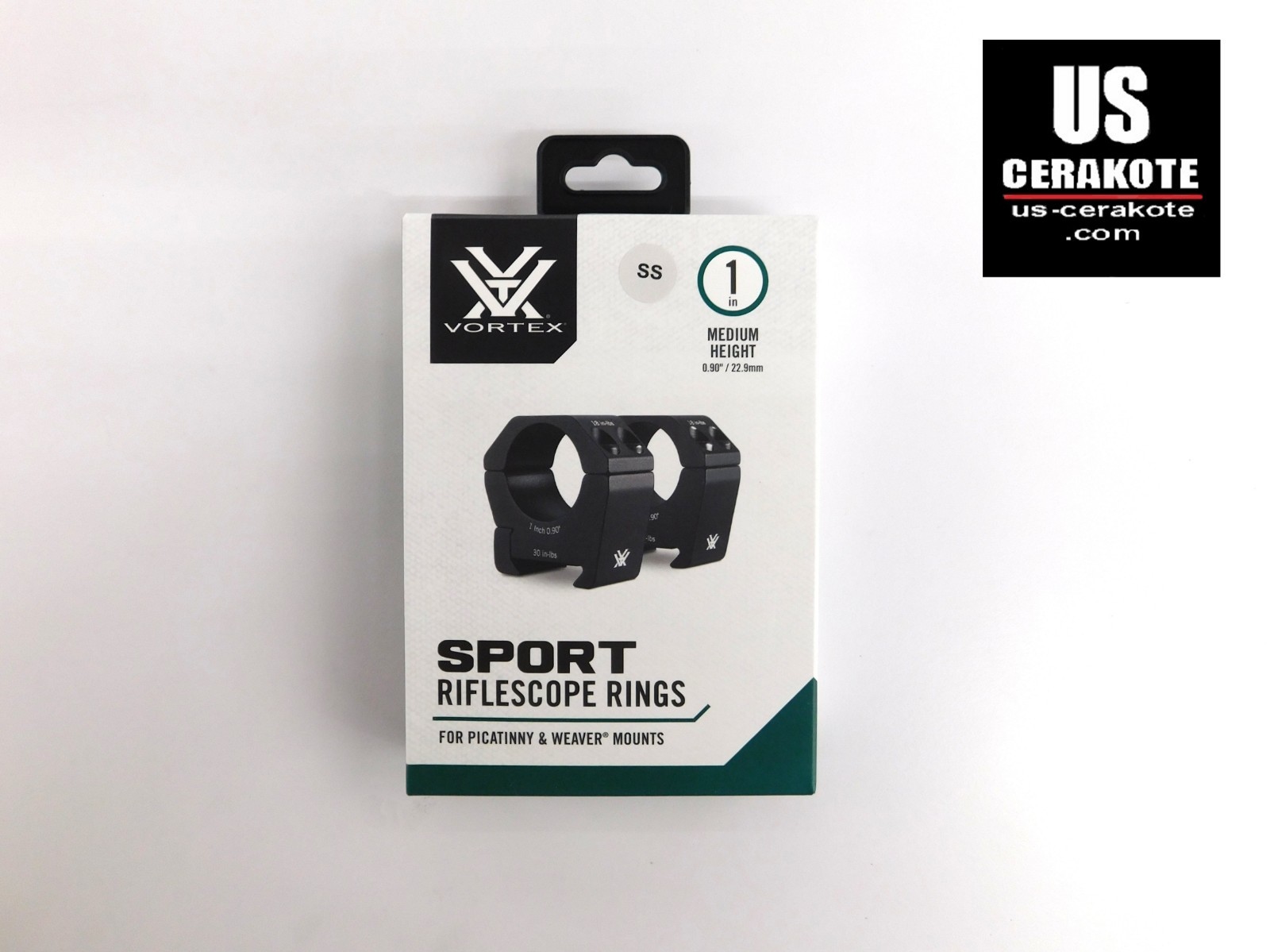 Vortex Sport Riflescope Rings 1" Medium Weaver Style Satin Silver SPT1-M