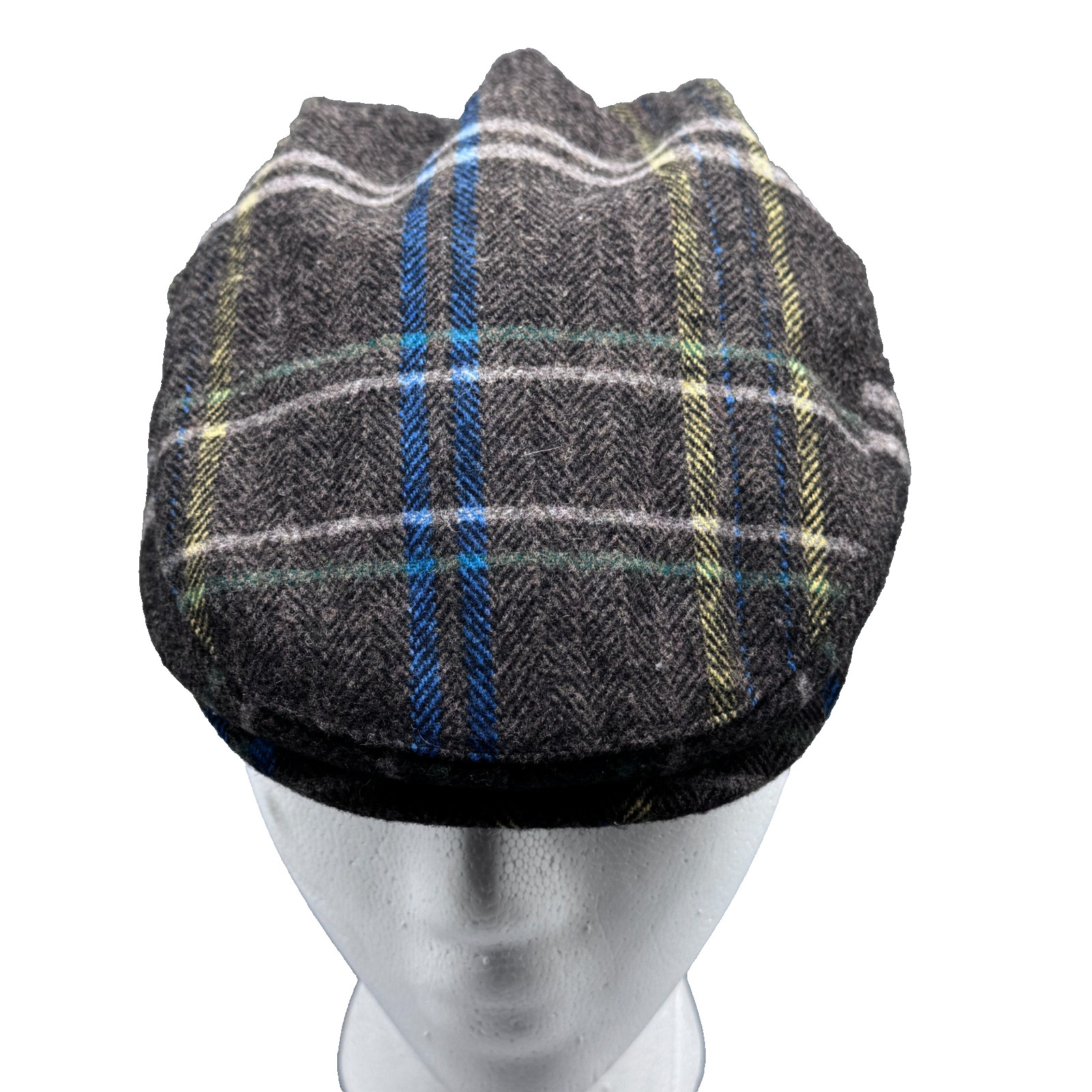 JANGOUL Newsboy Paperboy Hat Cap 48cm XS Blend Cabbie Flat Herringbone