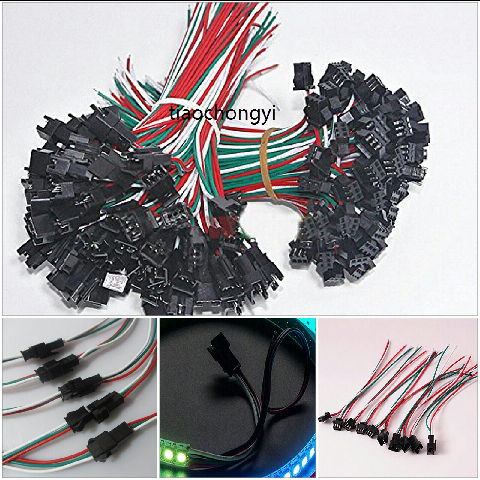 WS2812B WS2811 WS2812 Female Male 3-Pin Connectors plug LED Pixels Strip 15CM