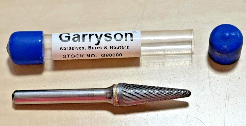 SL-3  Ball Nose Cone 3/8" Tungsten Carbide Burr Die Grinder Bit 1/4" 80080 DBL