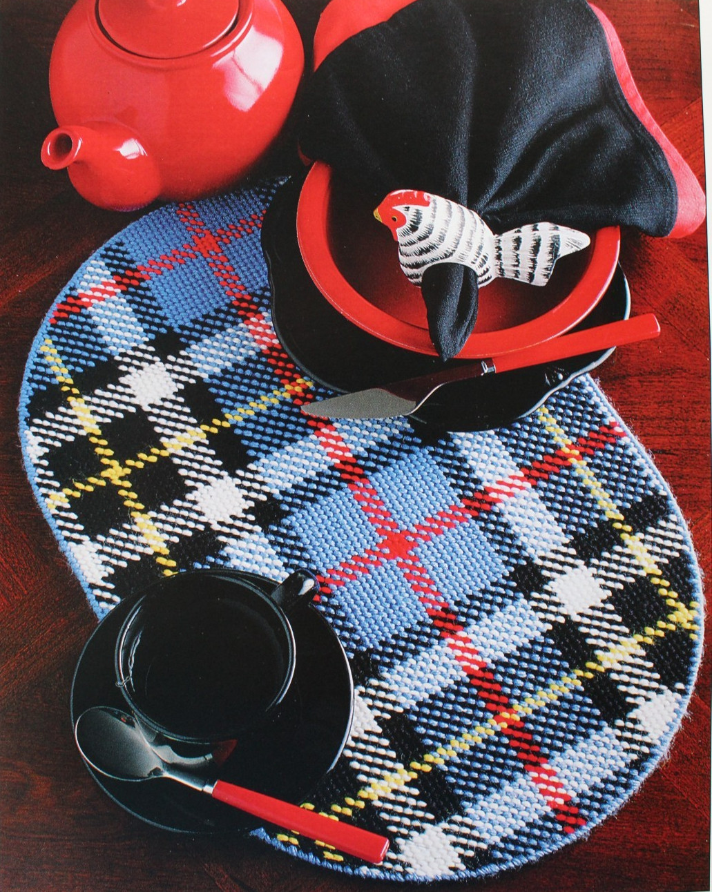 Tartan Place Mat Plastic Canvas Patterns Annies Club Home Decor