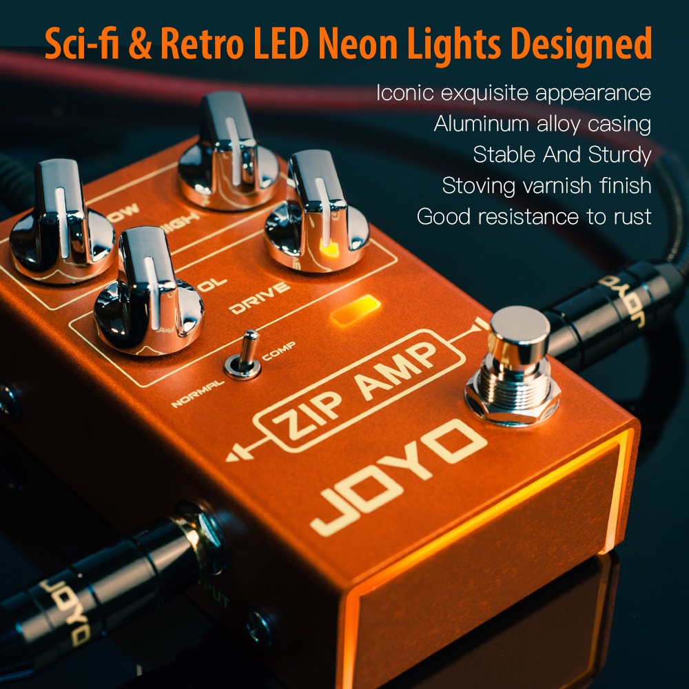 JOYO AMP Pedal Simulate Amplifier Effect Compression Overdrive Pedal for Guitar