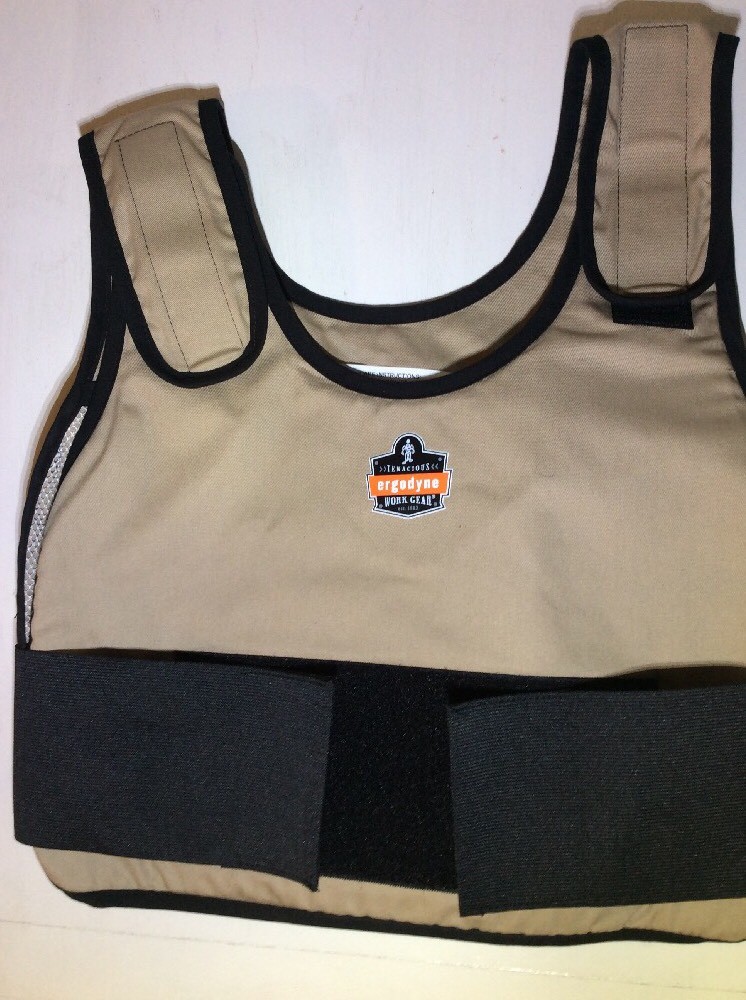 ERGODYNE  6235 Standard Cooling Vest S/M Khaki NEW