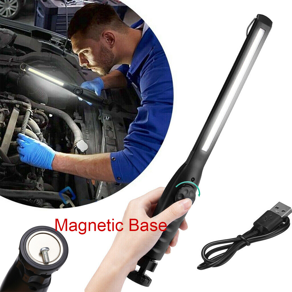 Rechargeable LED COB Work Light Mechanic Flashlight Lamp Magnetic Base Bright