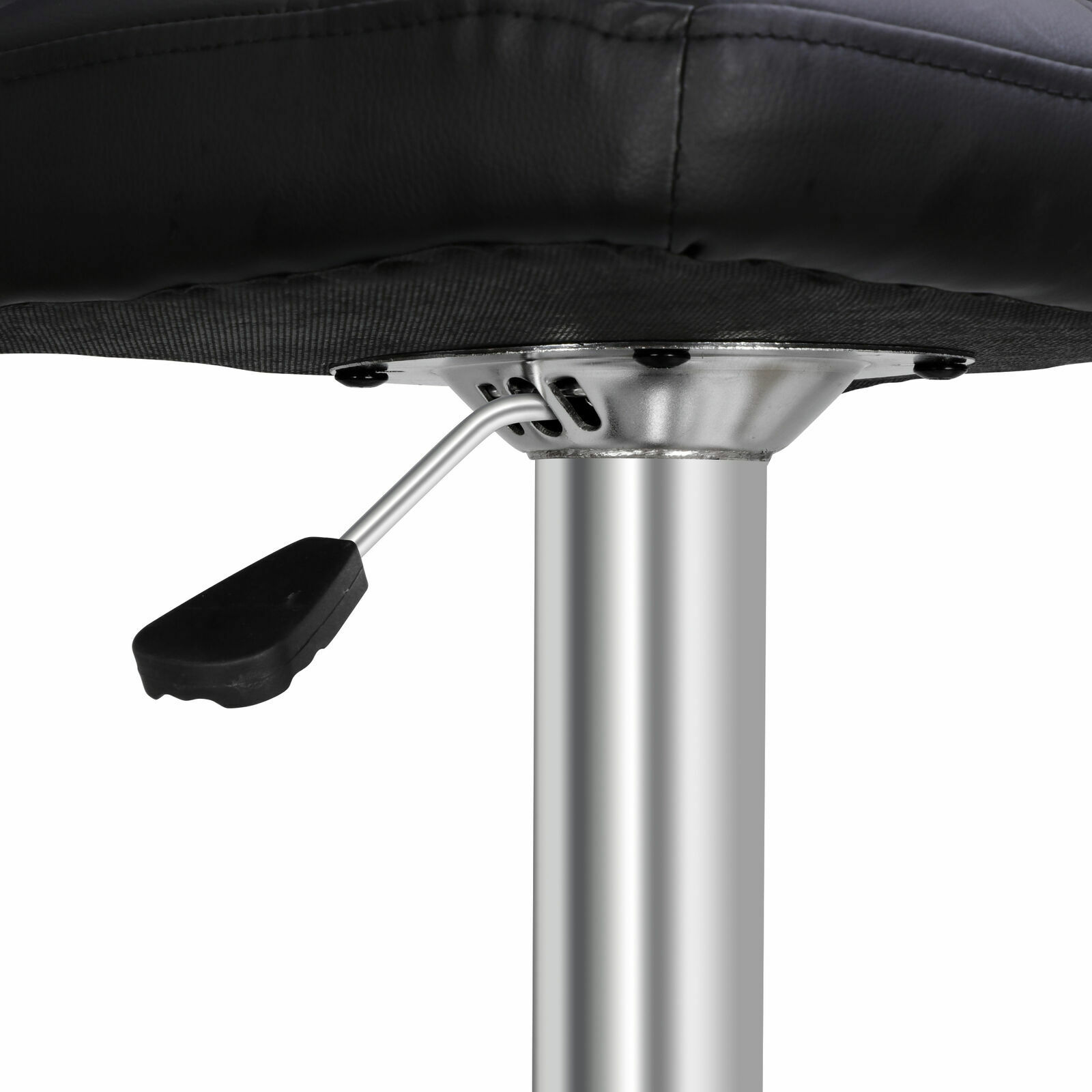 360° Rotation Bar Stools with Back PU Leather 2 PCS Reception Office Home Chair