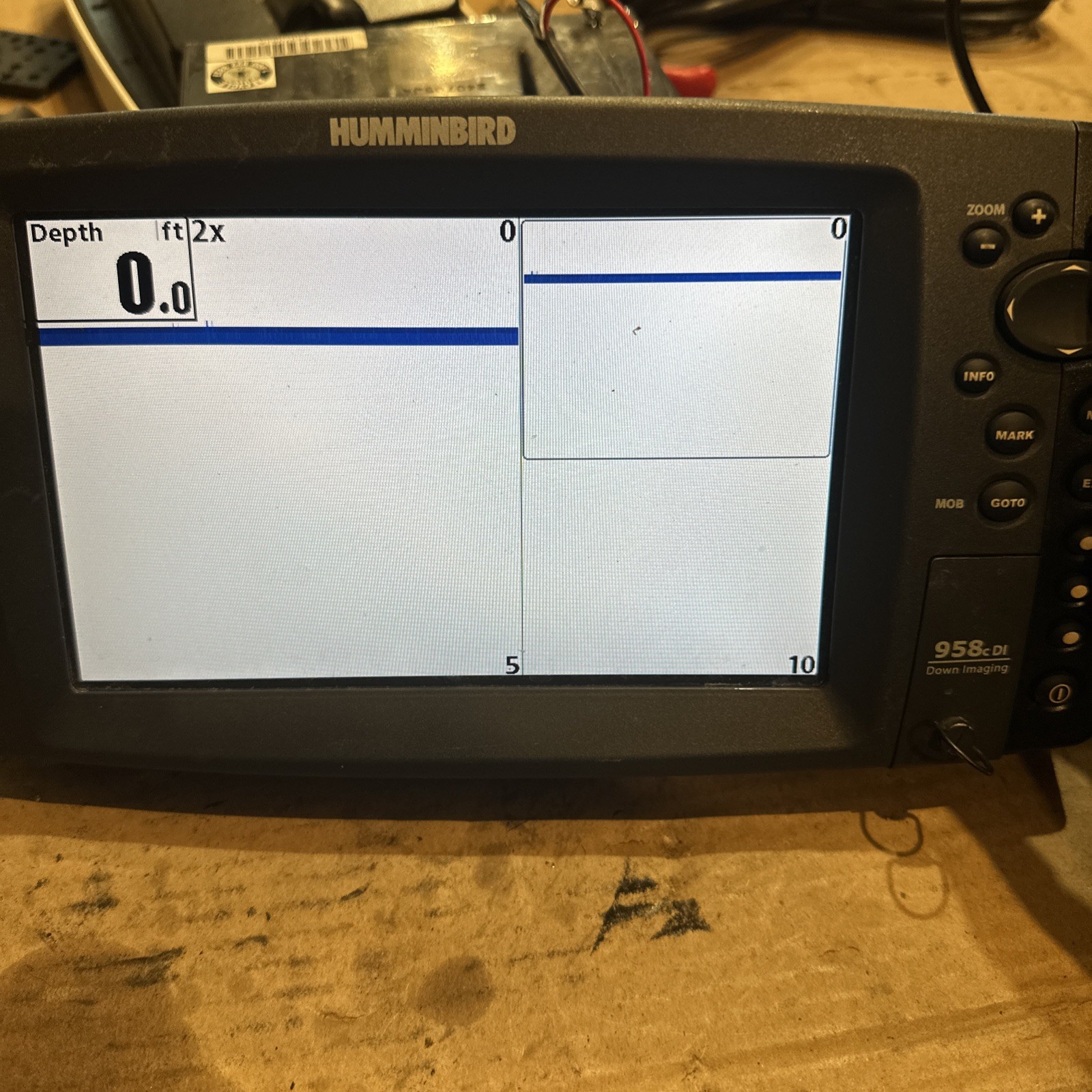 Humminbird 958c DI Head Unit Depthfinder Graph