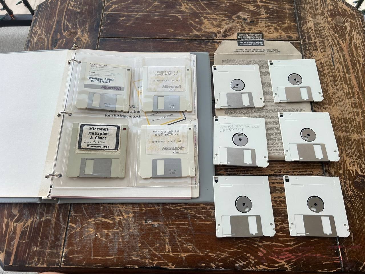 Vintage Microsoft Macintosh Demo Software Lot Excel Word Multiplan Floppy