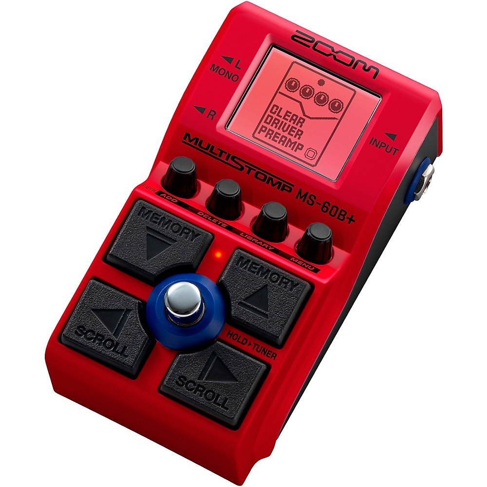 Zoom MS60B+ MultiStomp Bass Effects Pedal Red