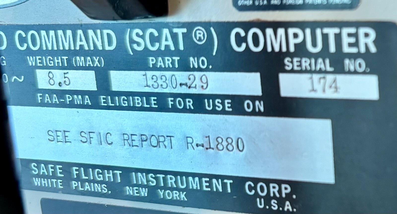 Speed Command Computer 1330-29 Removed Working