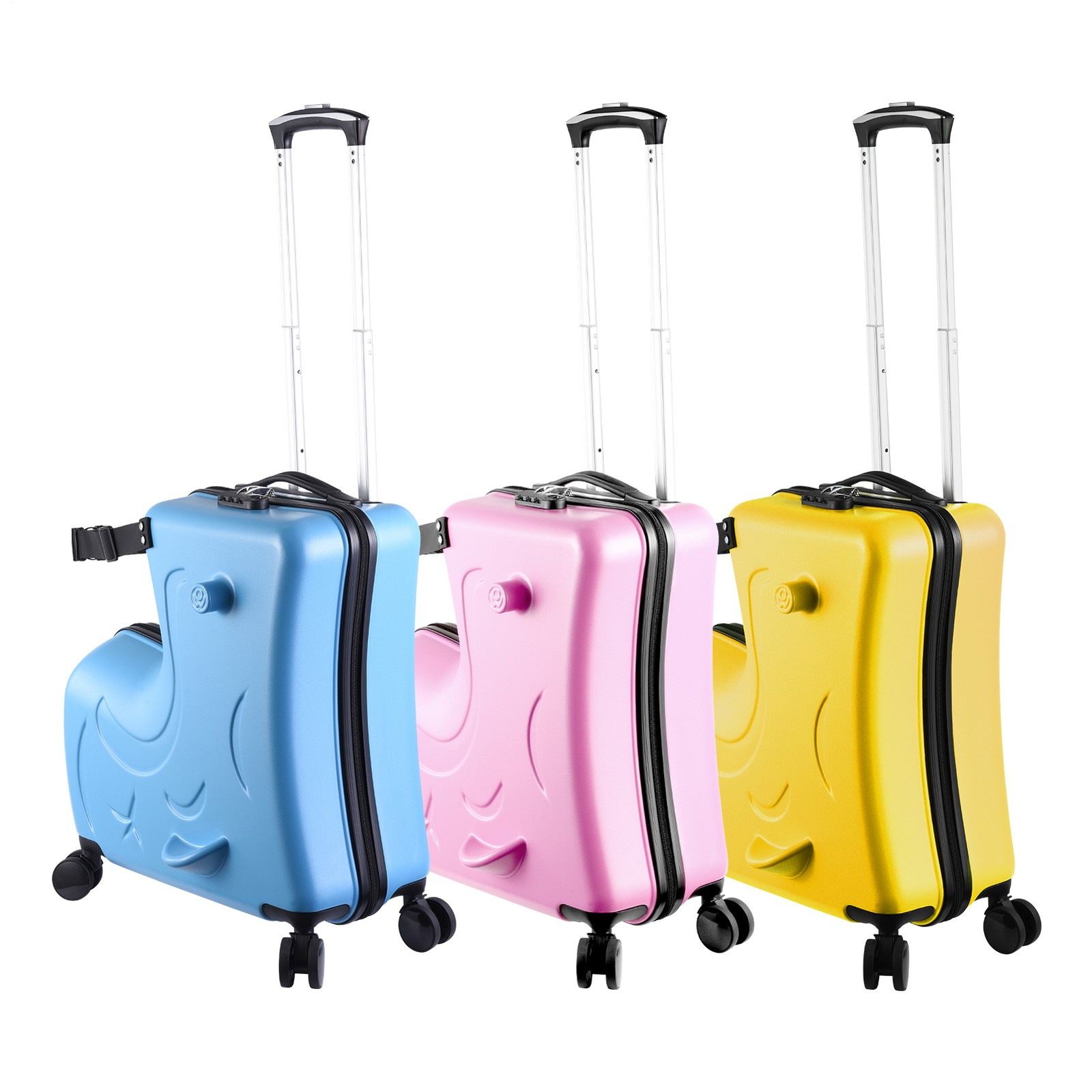 Ride on Suitcase for Kids 20 inch Kids Luggage Large Suitcases Child Seat NEW