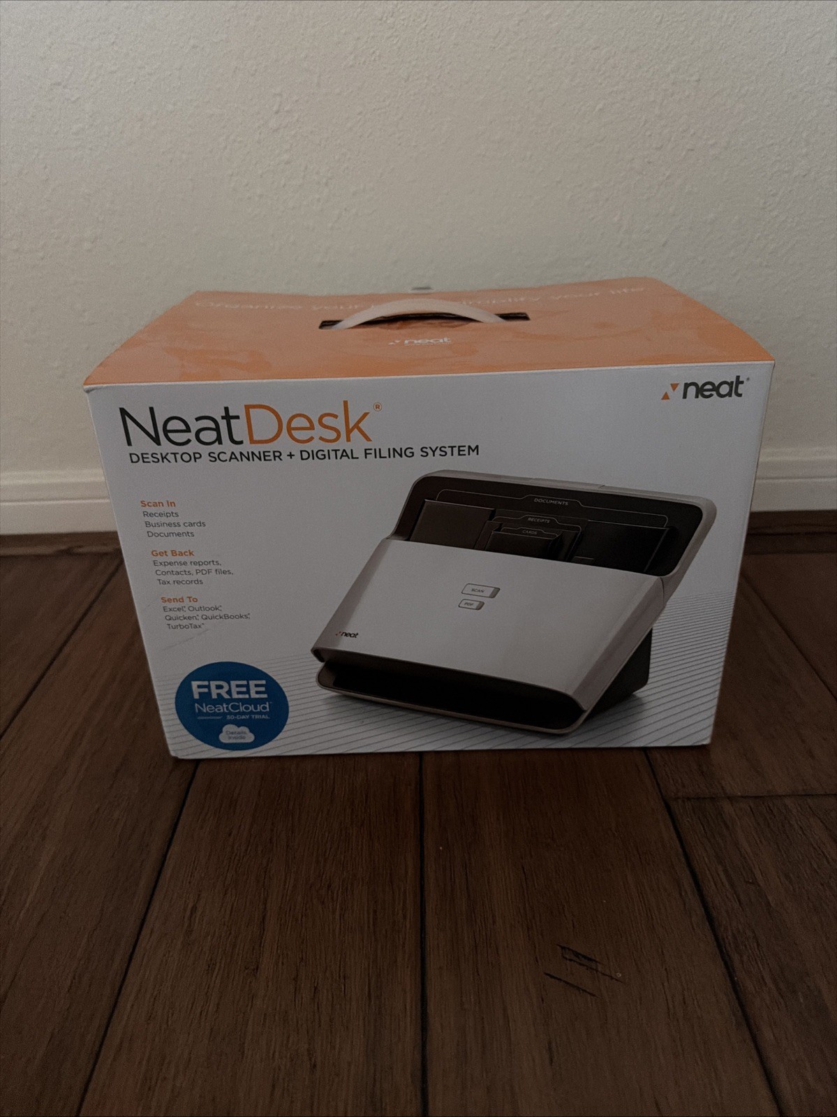 Neat Desk Pass-Through Scanner White Home Office Edition