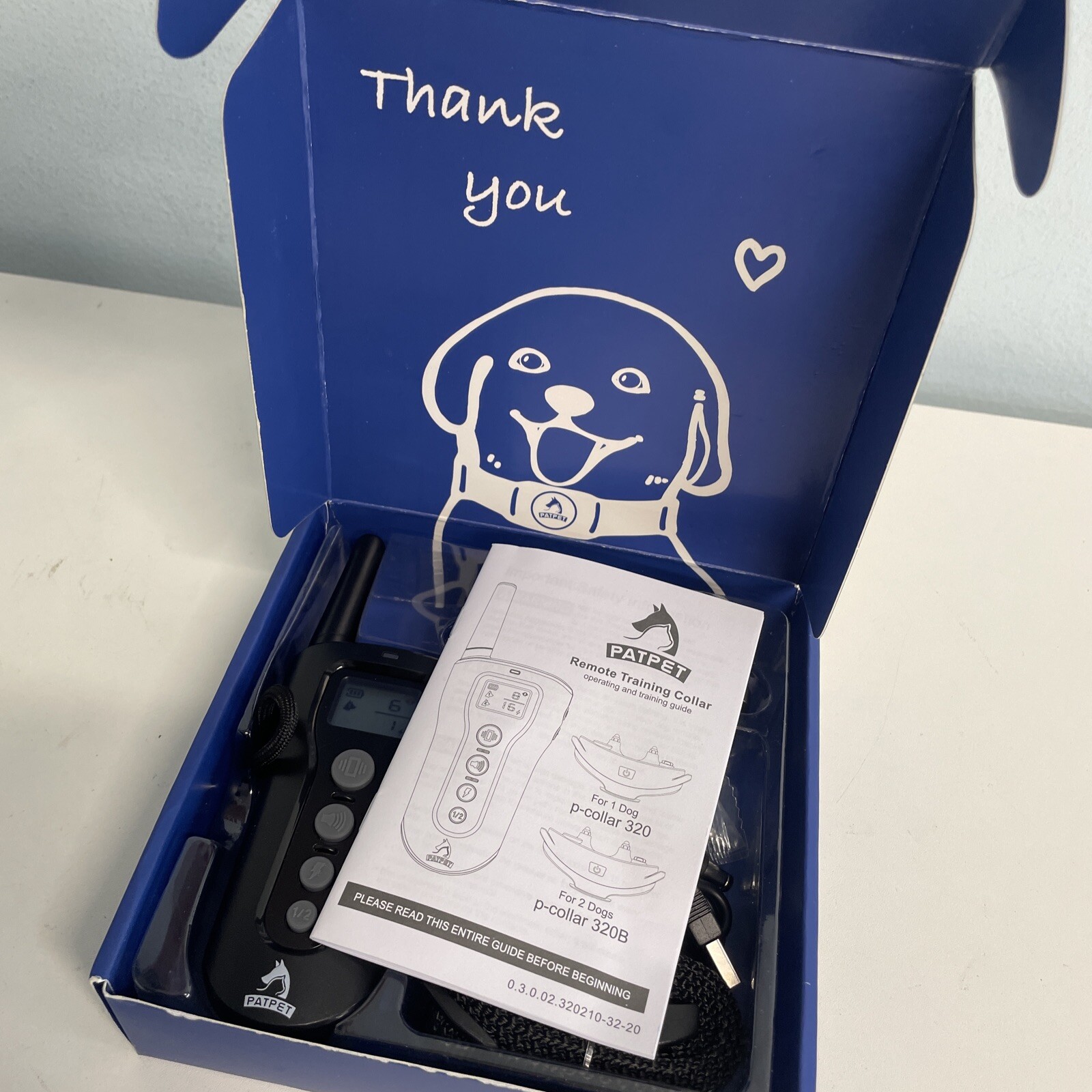 Patpet Remote Training Collar Single unit Open box (Factory packaged pieces)