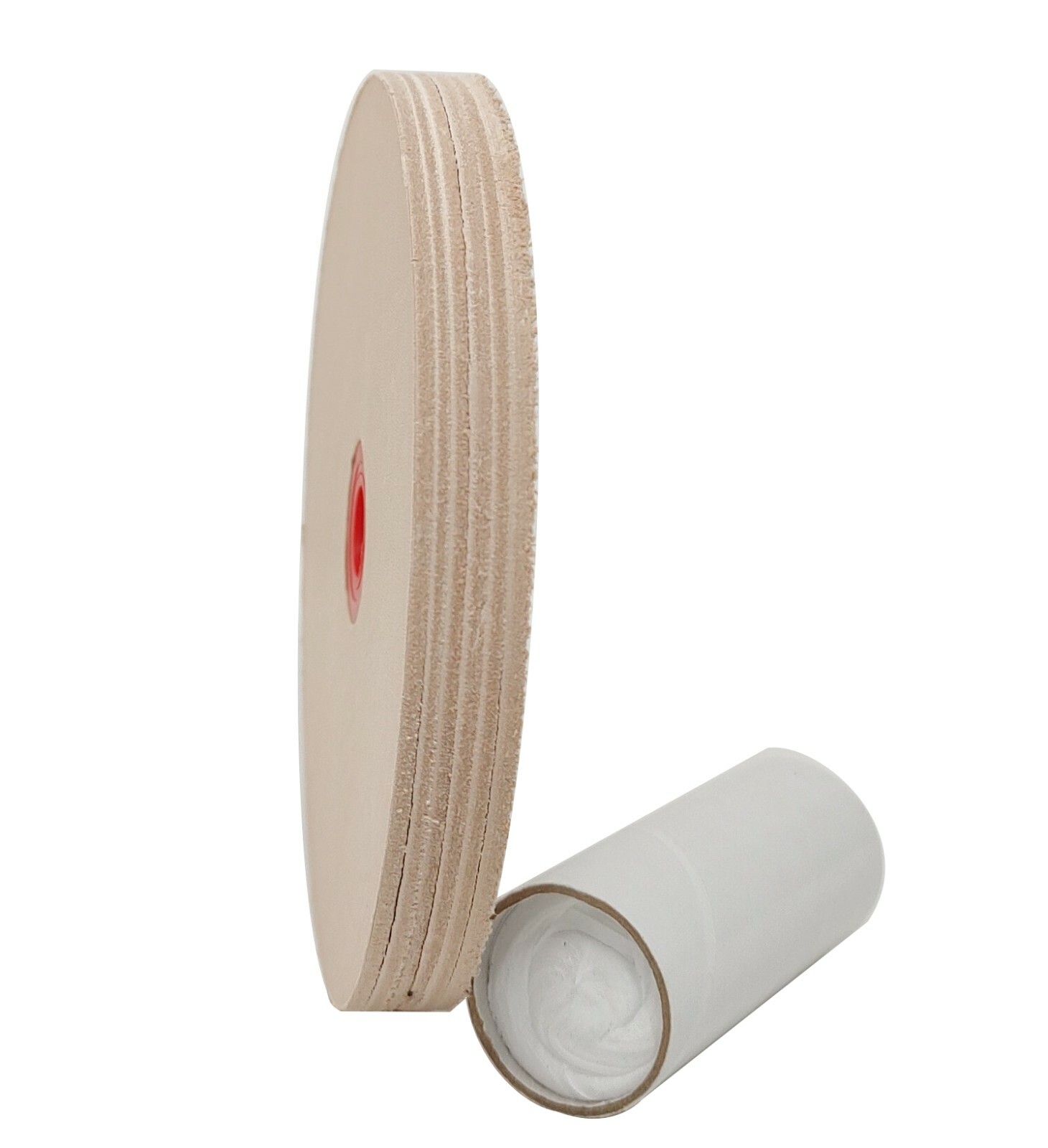 5" (1/2" Width) Leather Honing Wheel Includes Compound fits Multiple Arbors USA