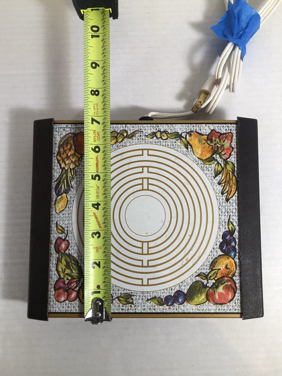 Vintage WARM-O-TRAY Single Hot Plate 8" by 7" Salvatore Puglisi Super Unique