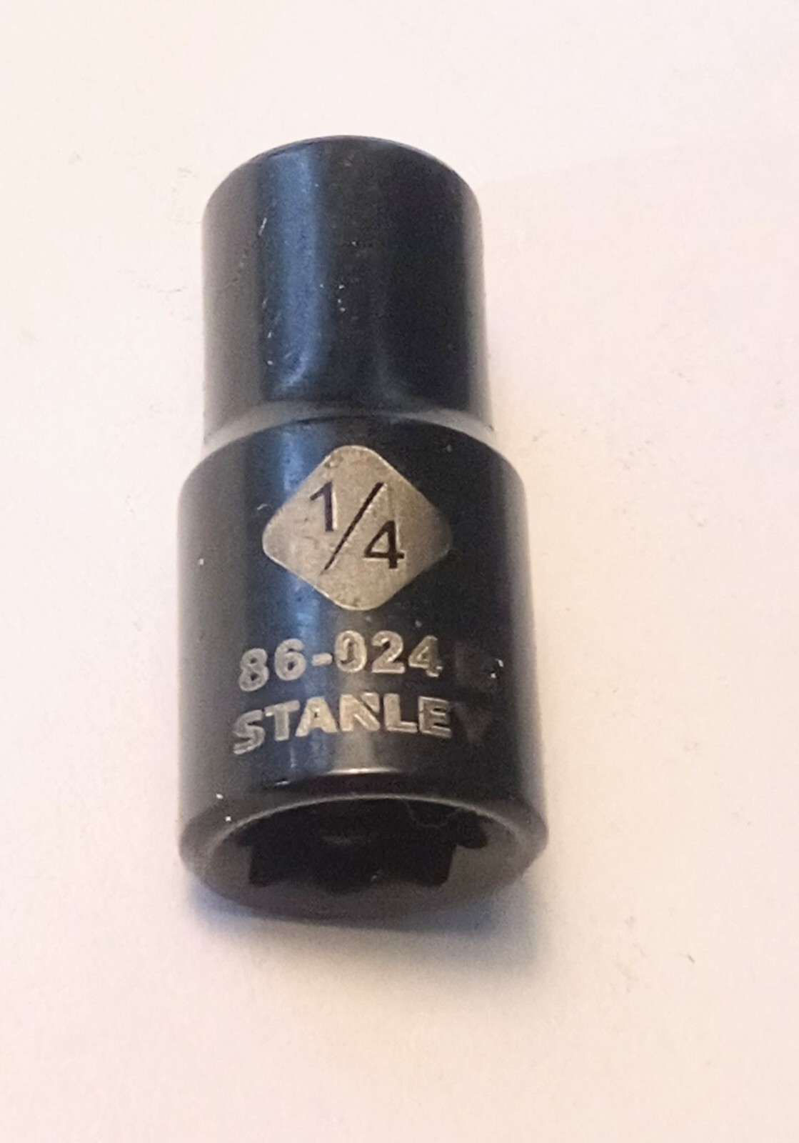 Stanley 1/4" x 1/4" Standard Socket 86-024B Black Chrome 6 Pt Free USA Shipping