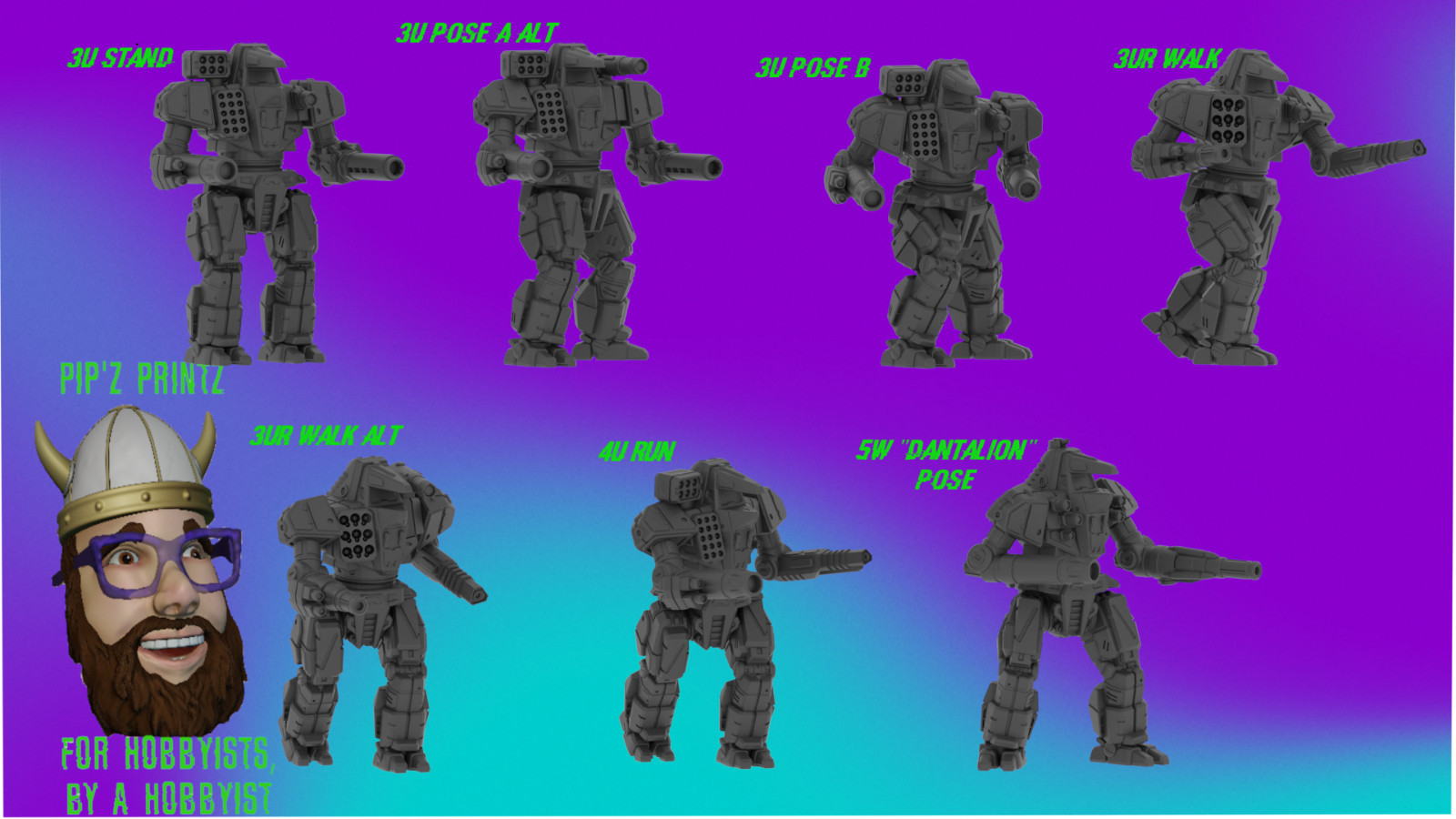 Albatross Alternate Mech Model For Battletech 6mm-10mm-15mm RLWS