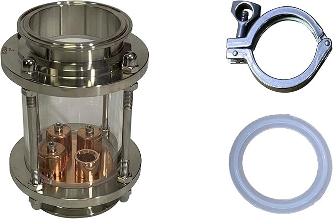 3 inch Glass Reflux Column Section with Copper Bubble Plate