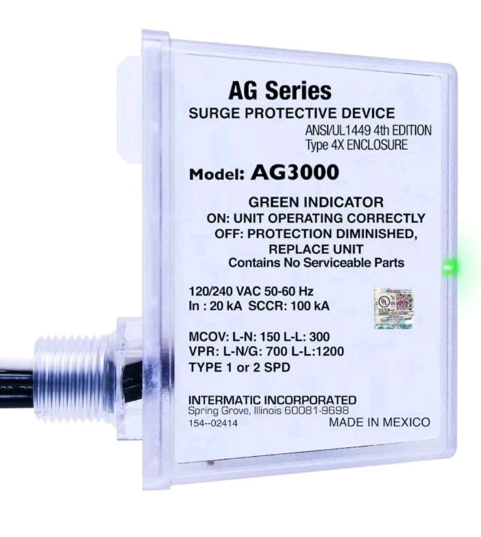 Intermatic AG3000 AG Series Surge Protection Device Universal HVAC Application