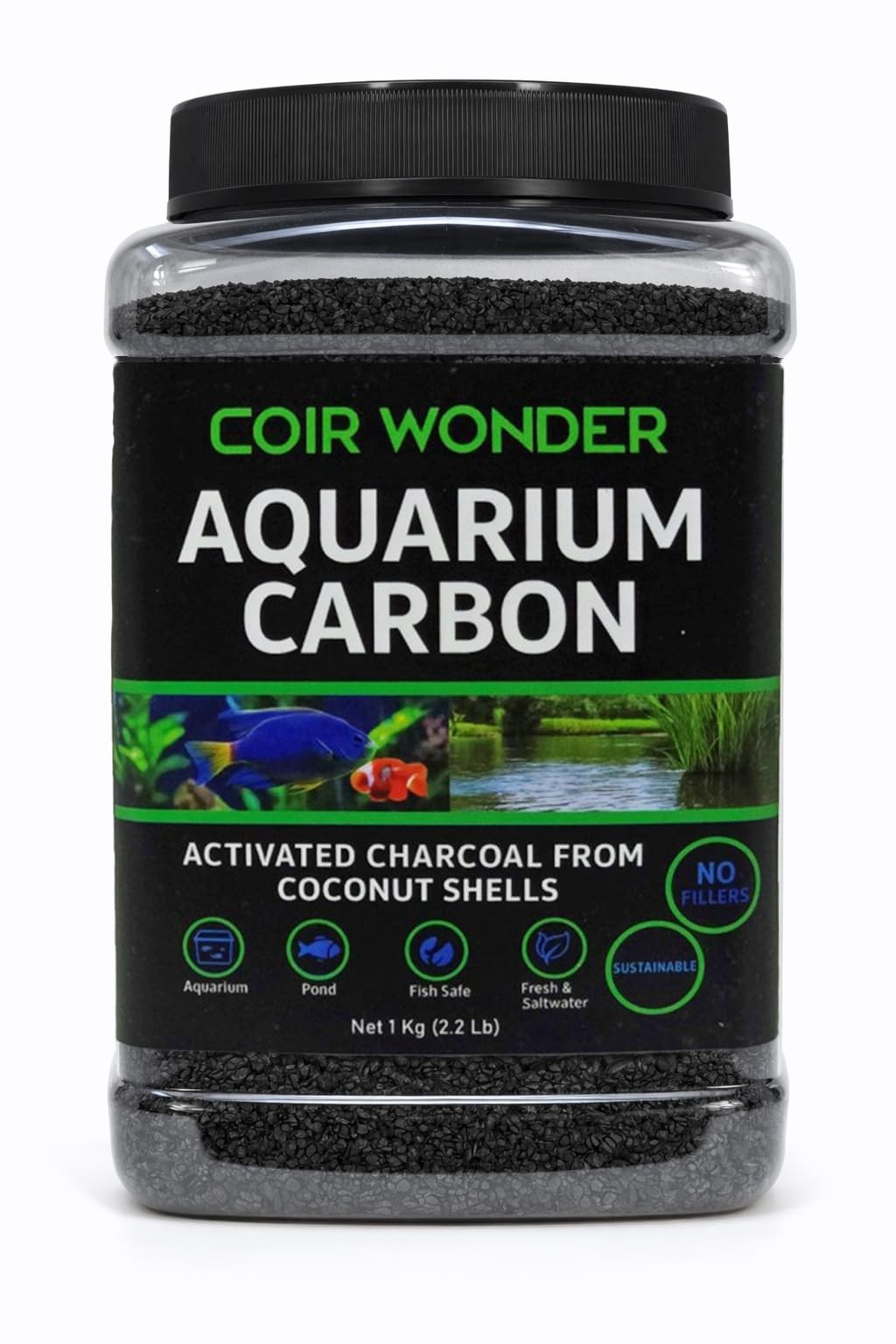 Aquarium Activated Carbon – Charcoal Filter Media Pellet Granules for Fish Ta...