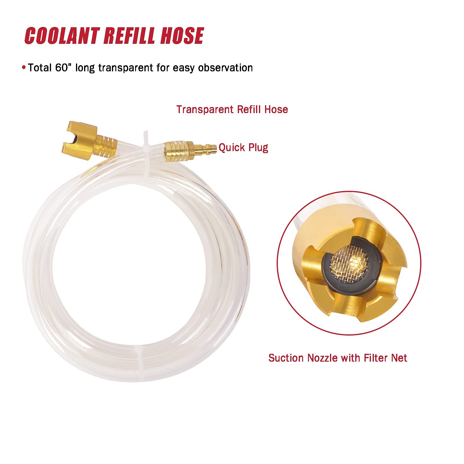 Engine Cooling System Vacuum Purge & Refill Kit Set Universal Pro Tools