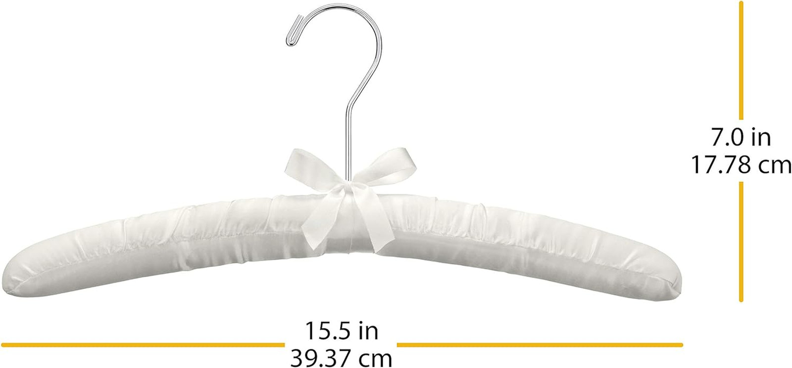 8PK Sat Blouse Hanger, 8 Count, Bone