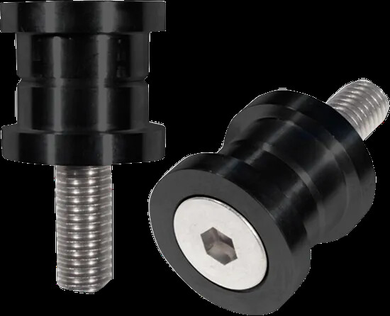 SM Black 1in Al Handlebar Riser Bushing Pair for Heritage Softail 86-06