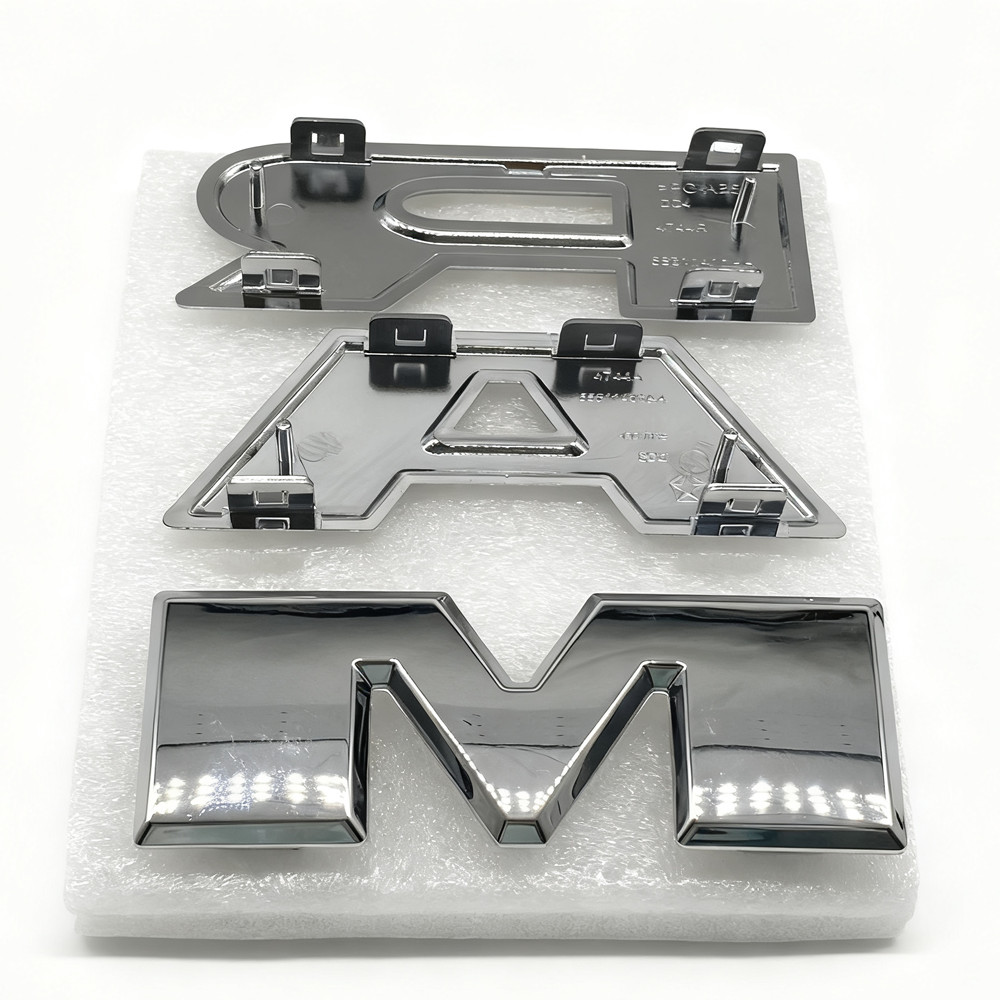 Chrome Replacement Grille Letter For R-A-M 1500 Front Emblem 2019-23 Accessories