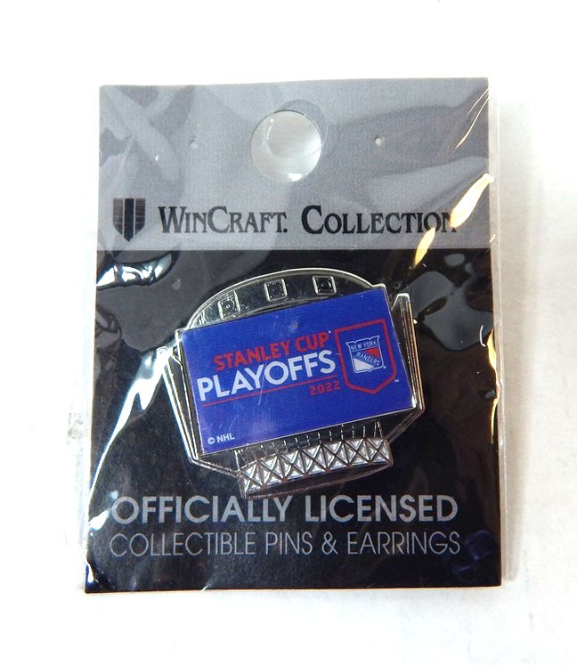 2021-22 New York Rangers Fanatics Playoffs Jumbotron Silver/Blue Pin
