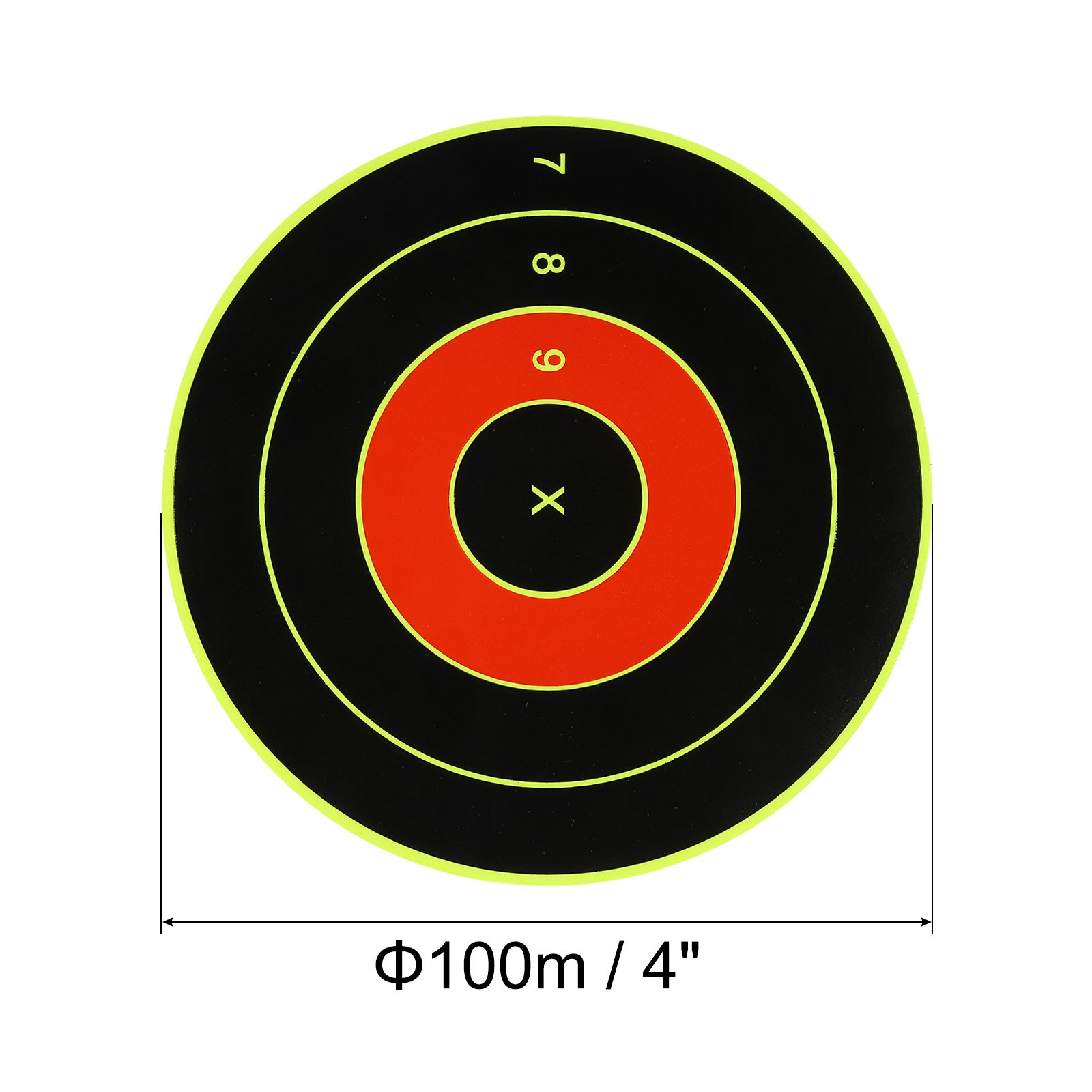 Shooting Target Stickers 4" 100 Pack Adhesive Splatter Targets 4 Circles