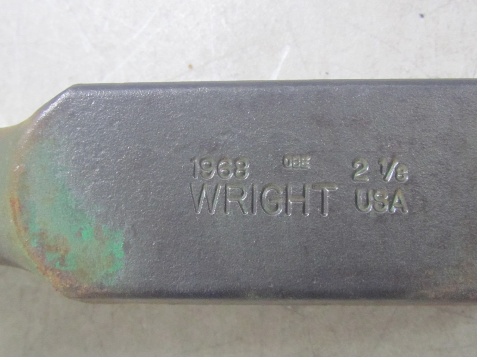USED Wright Tool 1968 HAMMER STRIKING FACE 2-1/8" OFFSET BOX WRENCH 12 POINT