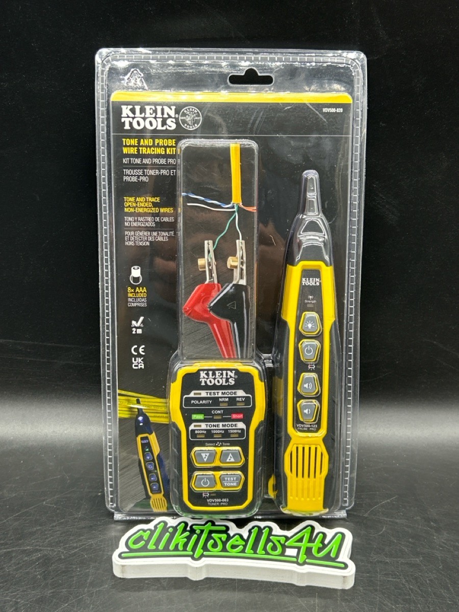 KLEIN TOOLS TONE AND PROBE WIRE TRACING KIT MODEL VDV500-820 MM0526Y (DRP031818)