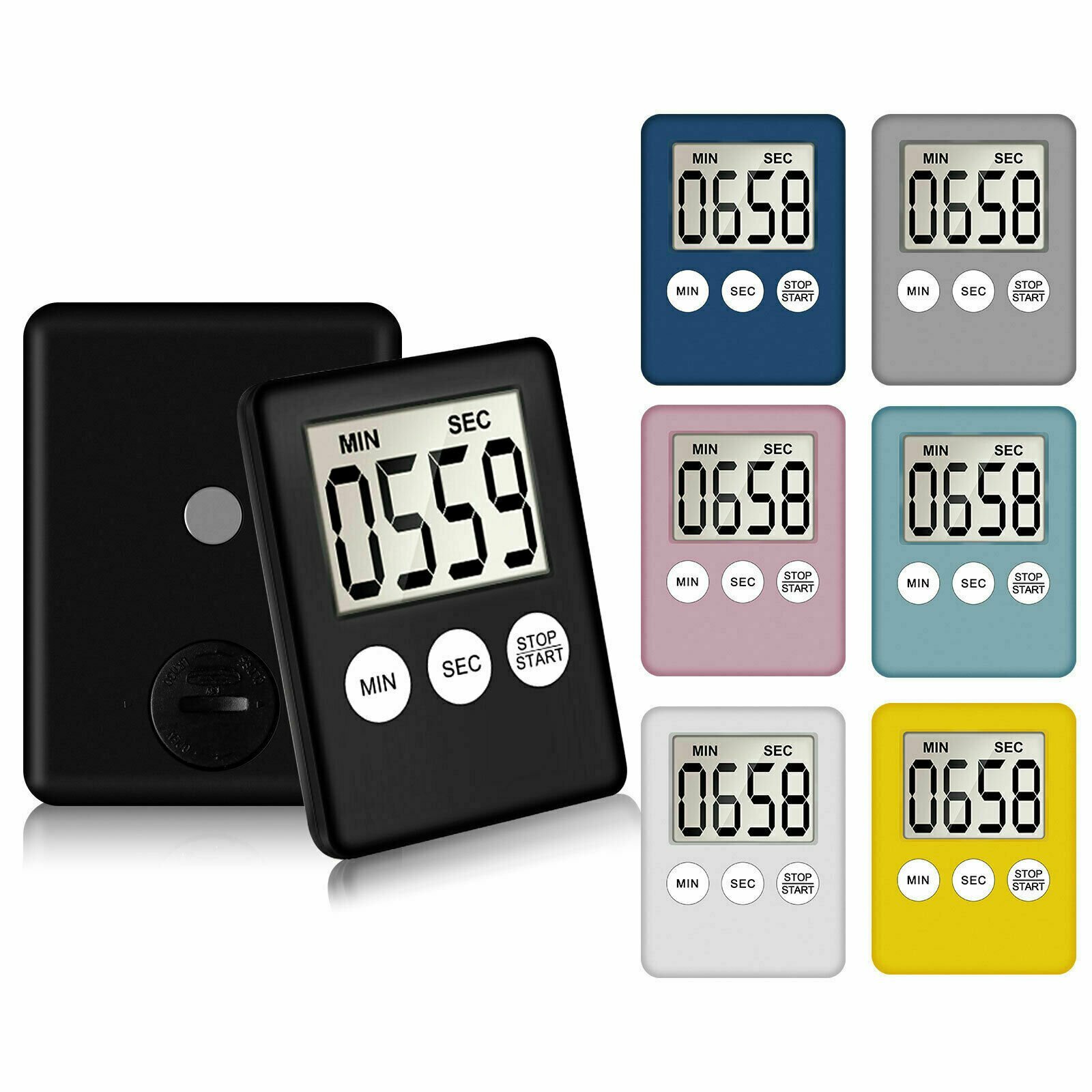 Large LCD Digital Kitchen Cooking Timer Count-Down Up Clock Loud Alarm Magnetic