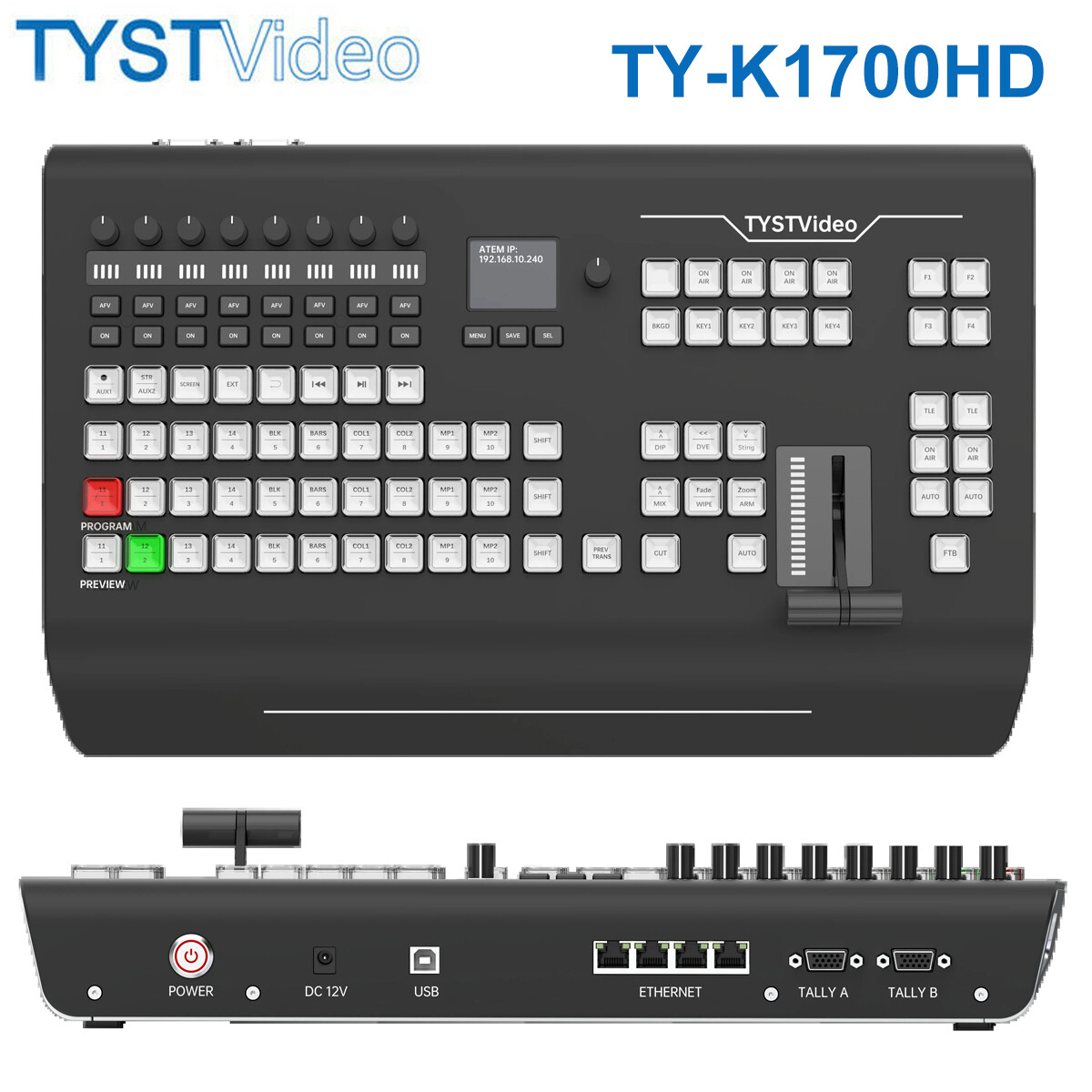 TYST TY-K1700HD Director Switcher Panel for Blackmagic ATEM 1 M/E vMix Software