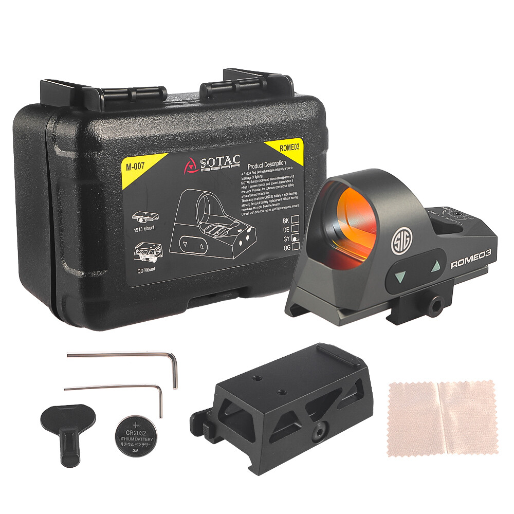 Sig Sauer ROMEO3 1x25mm Reflex Sight, 3 MOA Red Dot, NEW - SOR31002