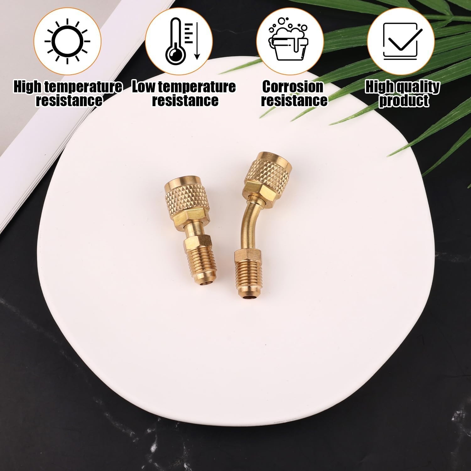 Straight Adapter & Angled Adapter, R410A Adapter Mini Split Adapter 5/16" Female