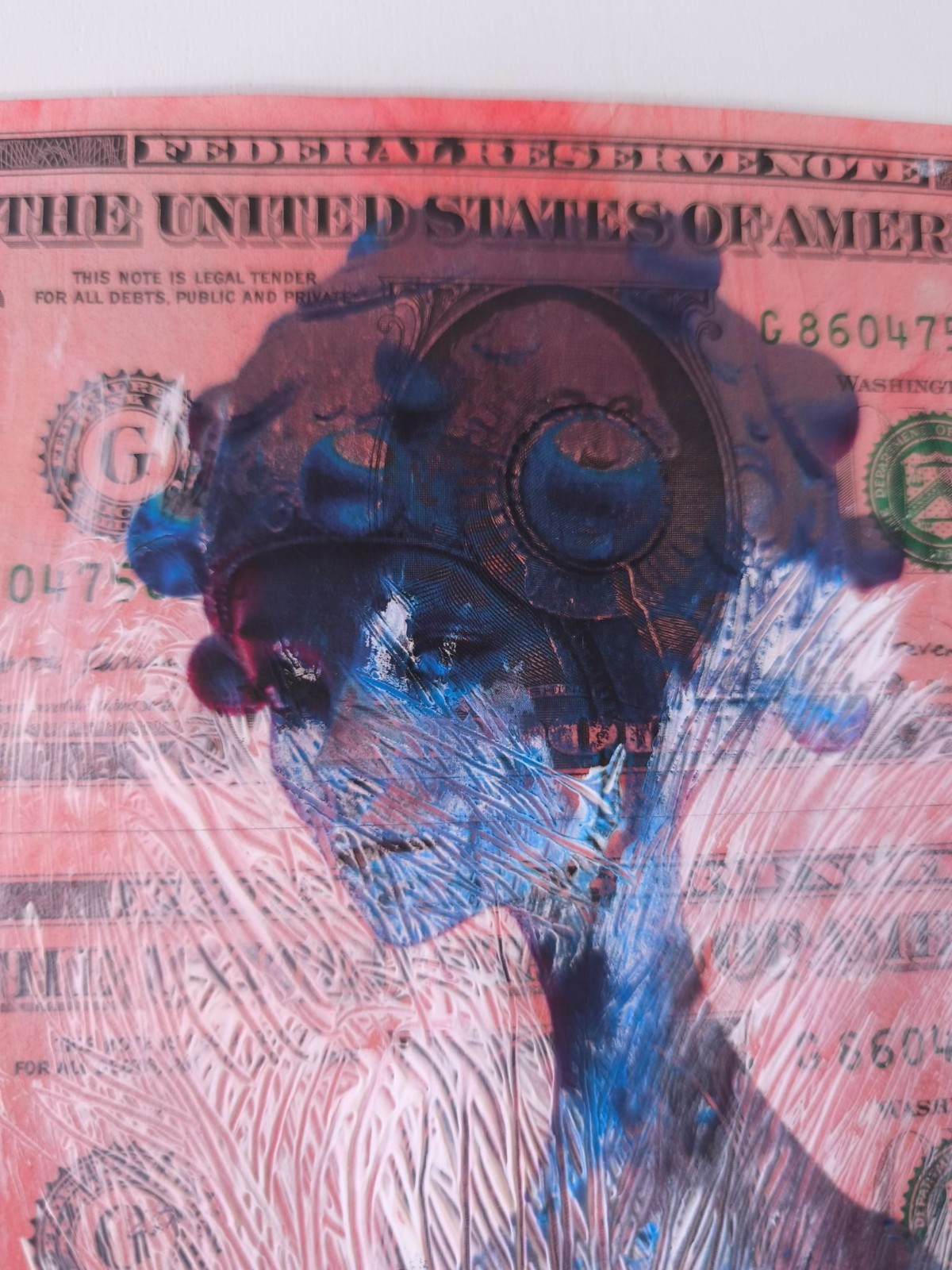 Dollar Bill Art 1/1 "BLUE FANTASTIC" Money Art Mixed Media – Eidolon EA30