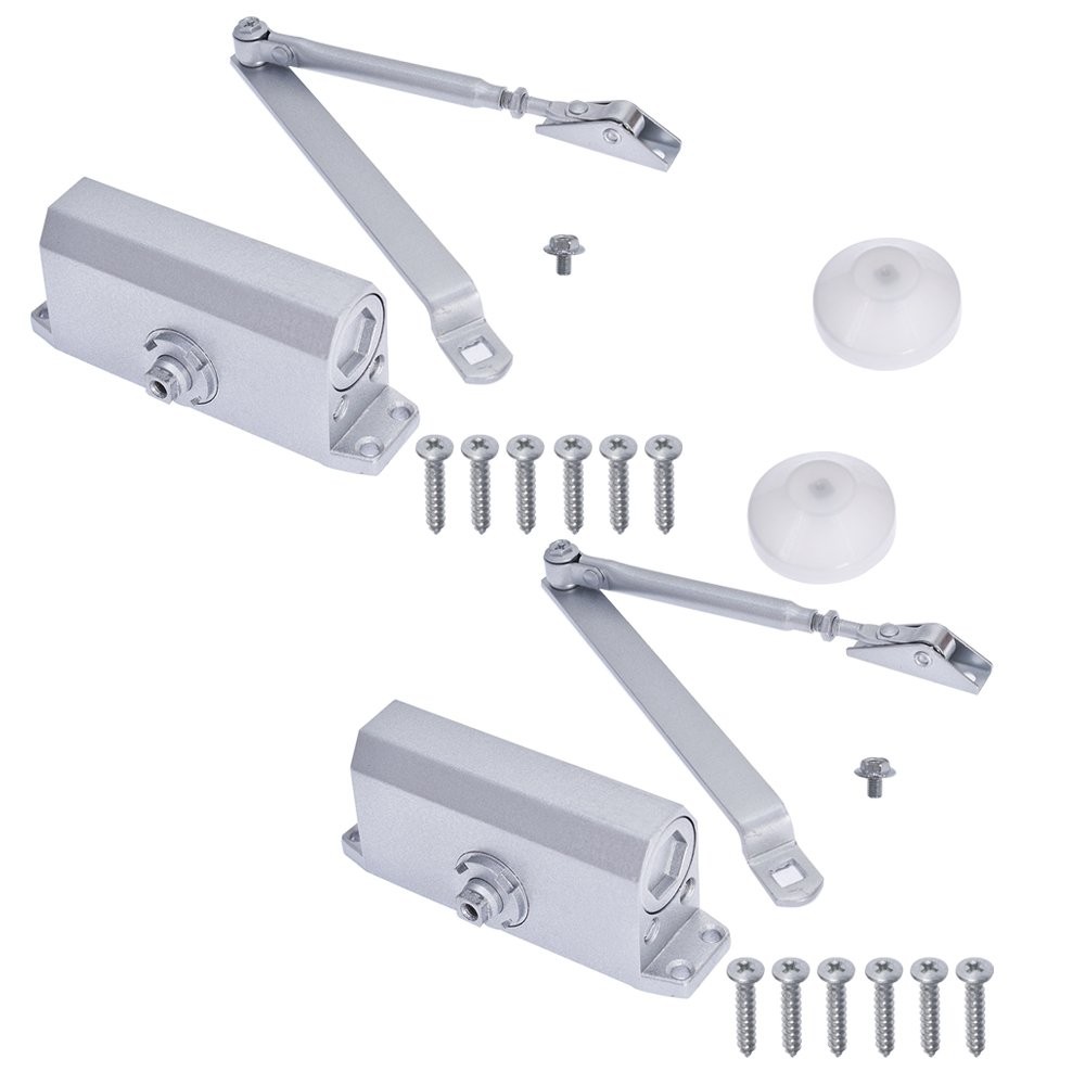 2 pcs  Automatic Door Closer Two Independent Valves Control Sweep 25-45KG