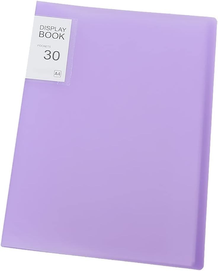 30 Pages Purple Diamond Storage Book - A4 Portfolio Folder for 60 Picture Pic...
