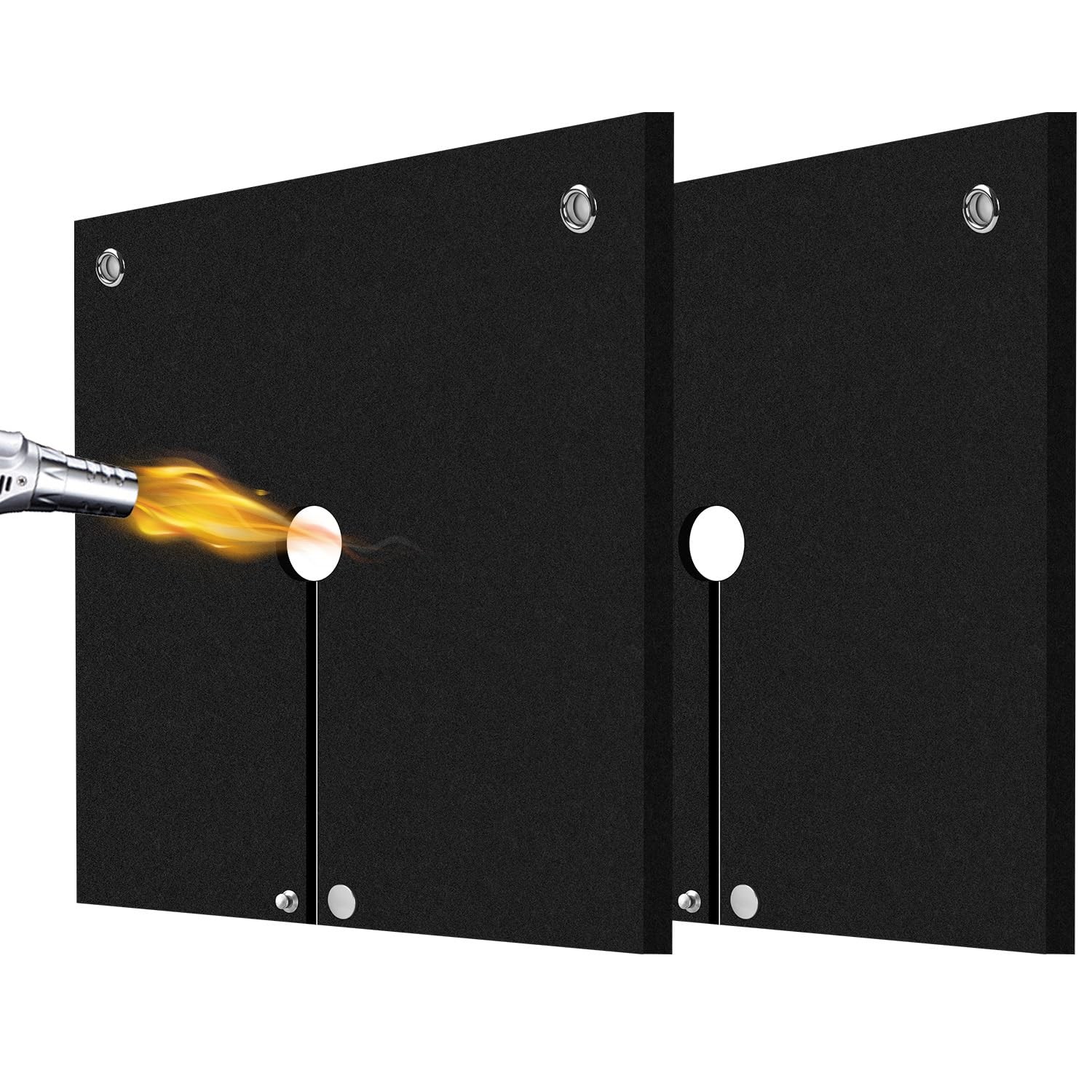 1/4"6mm Welding Blanket Fireproof 2 Pack Graphite Carbon Felt Flame Resistant...