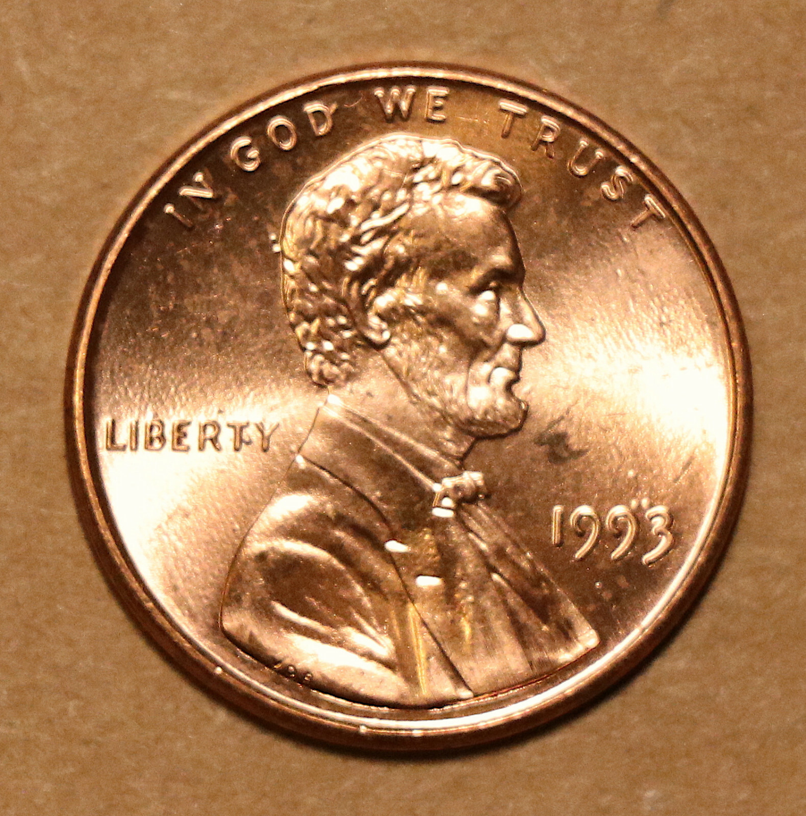 1993 Lincoln Memorial cents  BU