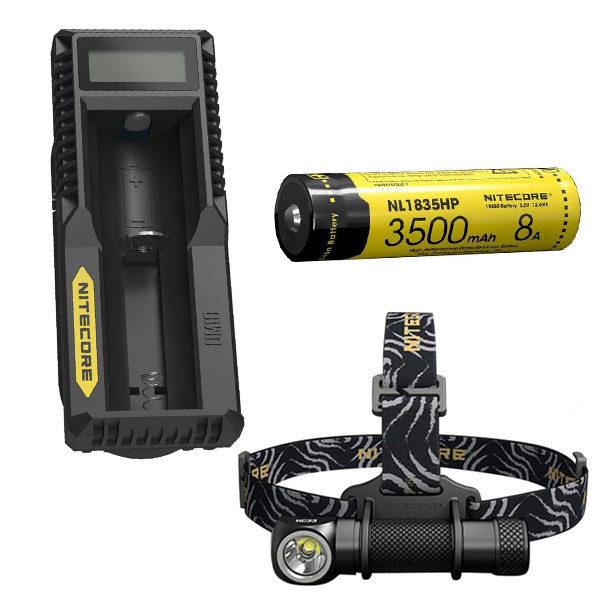 Nitecore HC33 Cree XHP35 LED Headlamp - 1800Lm w/NL1835HP Battery & UM10 Charger