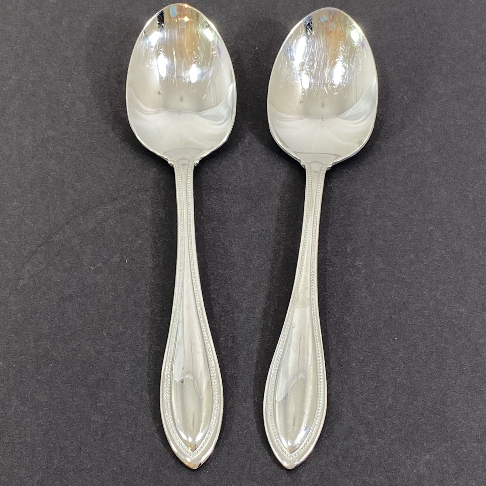 Oneida Arbor-American Harmony Stainless Flatware 2 x Oval Soup Dessert Spoons